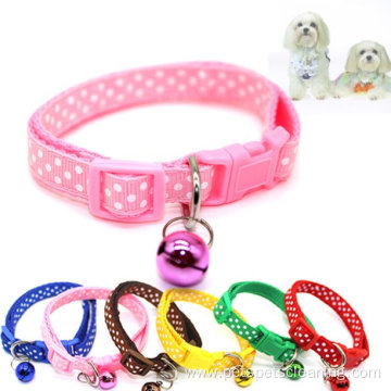 Fashion Cute Dot Print Bell Adjustable Pet Collar